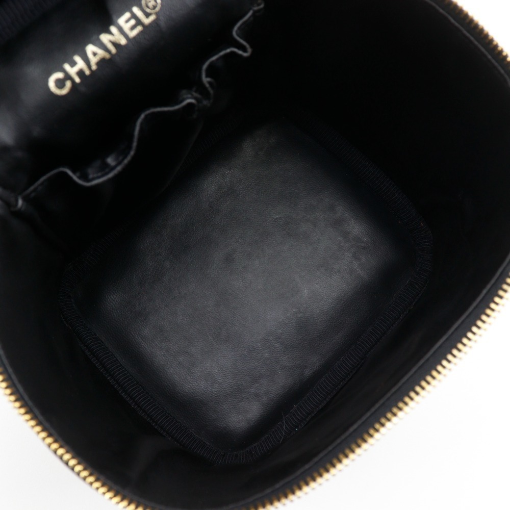 CHANEL Black Caviar Leather Logo Pouch - Picture 6 of 13